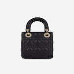 Dior Mini Lady Dior - Black Lambskin | Champagne Gold Hardware