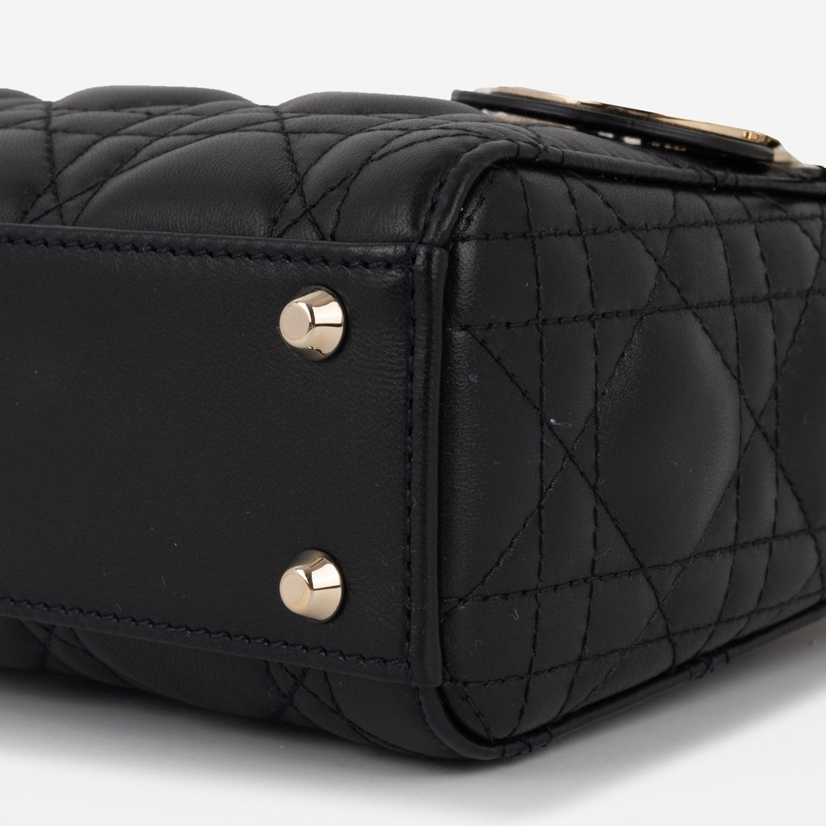 Dior Mini Lady Dior - Black Lambskin | Champagne Gold Hardware