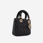 Dior Mini Lady Dior - Black Lambskin | Champagne Gold Hardware