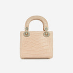 Dior Mini Lady Dior - Blush Pink Alligator | Champagne Gold Hardware with Diamond Beads