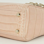 Dior Mini Lady Dior - Blush Pink Alligator | Champagne Gold Hardware with Diamond Beads