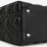 Dior Medium Lady Dior - Black Lambskin | Champagne Gold Hardware